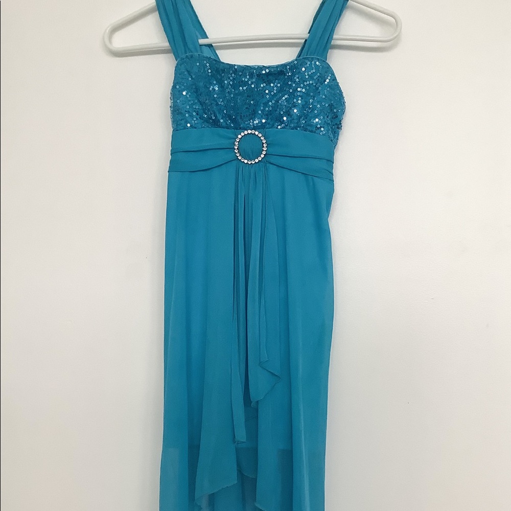 girls high low party dress